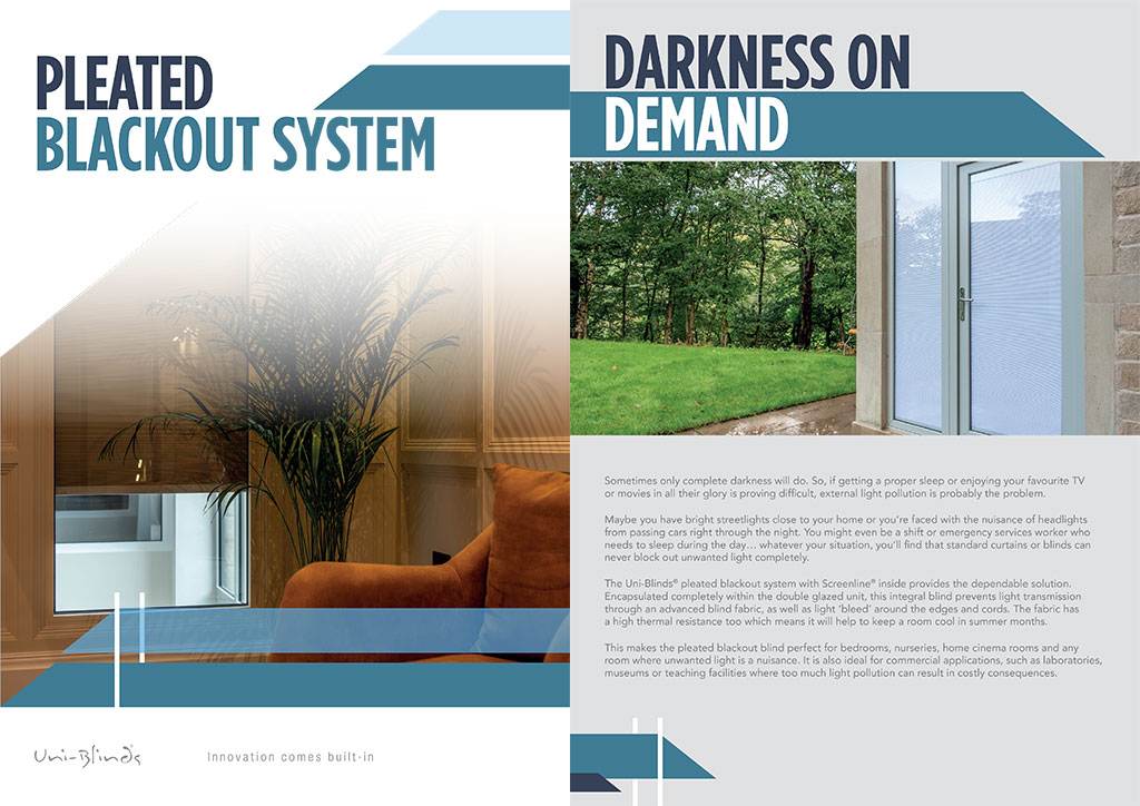 Pleated Blackout Brochure - Cristal Windows, Doors & Conservatories