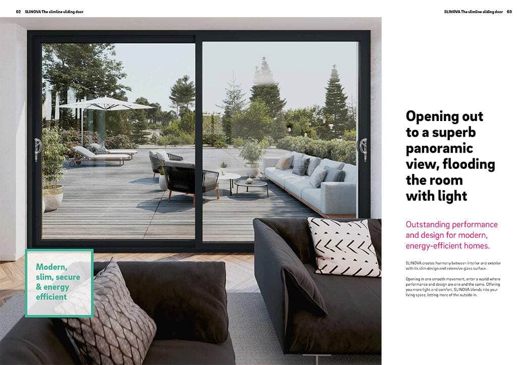 Rehau Slinova Brochure Cover – Cristal Windows, Doors & Conservatories