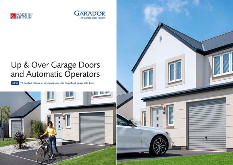 The Garador Up & Over Garage Doors Brochure Cover – Cristal Windows, Doors & Conservatories