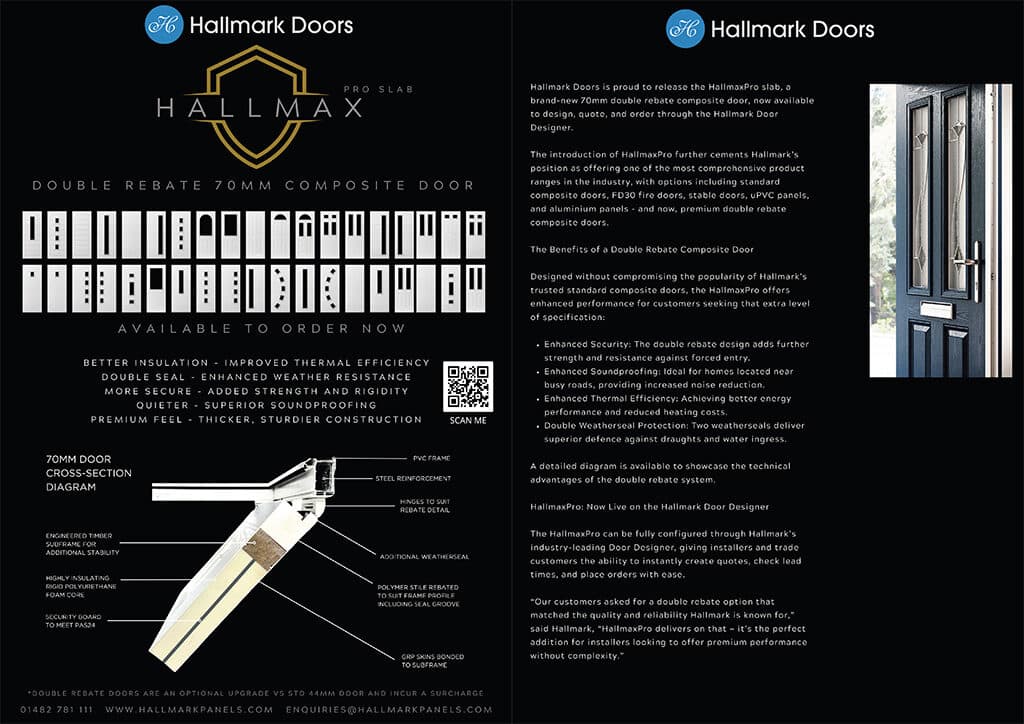 hallmark double rebate composite door brochure cover