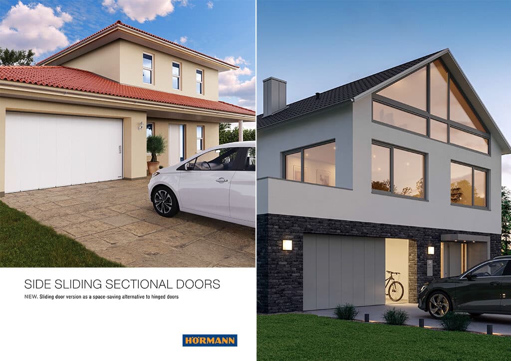 Hörmann Side Sliding Sectional Garage Doors Brochure Cover – Cristal Windows, Doors & Conservatories