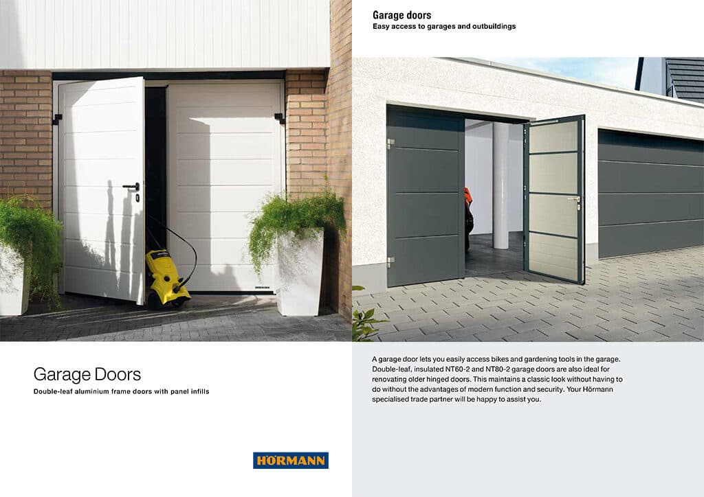Hörmann Side Hinged Garage Doors Brochure Cover – Cristal Windows, Doors & Conservatories