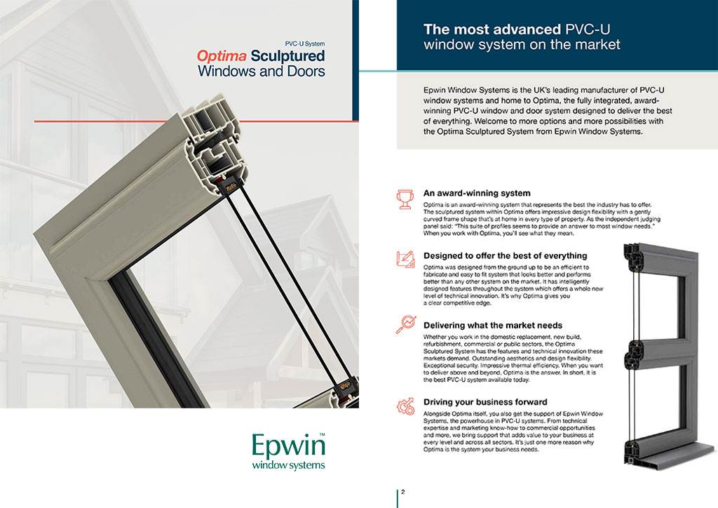 Epwin Optima Sculptured Windows and Doors Brochure Cover – Cristal Windows, Doors & Conservatories
