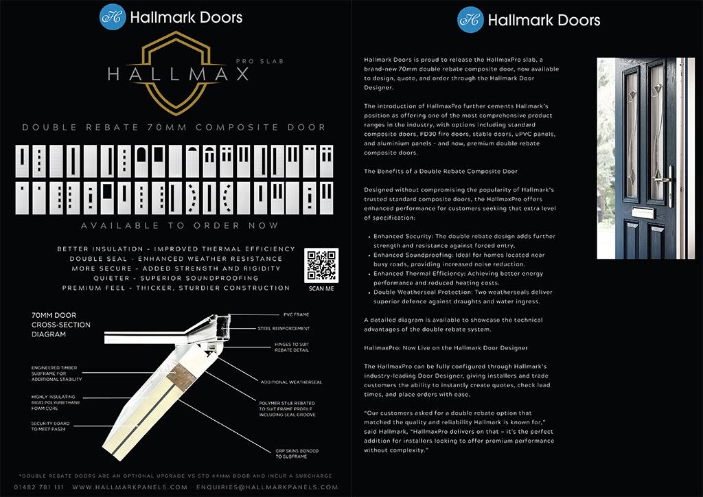 hallmark double rebate composite door brochure cover