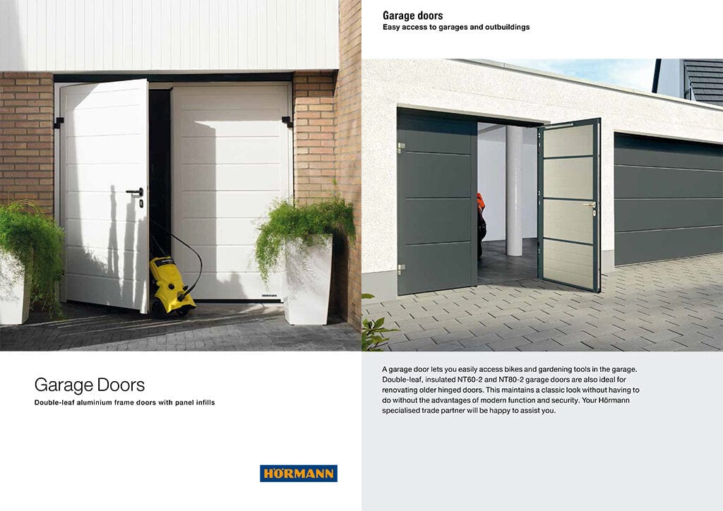 Hörmann Side Hinged Garage Doors Brochure Cover – Cristal Windows, Doors & Conservatories